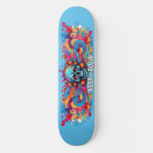 Graffiti Art Skull 6 - Behalten auf Rolin' Skateboard (Vorderseite)