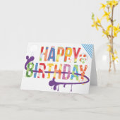 Graffiti Art Style Geburtskarte Karte (Gelbe Blume)