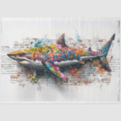 Graffiti Art Whale Decoupage Seidenpapier (Vorderseite)