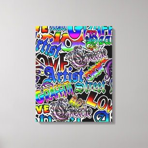 Graffiti Art Wrapped Canvas Leinwanddruck