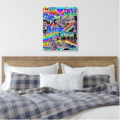 Graffiti Art Wrapped Canvas Leinwanddruck (Insitu (Schlafzimmer))