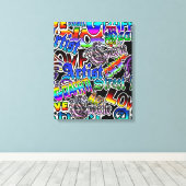 Graffiti Art Wrapped Canvas Leinwanddruck (Insitu (Holzboden))