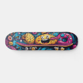 Graffiti-artige Lebensmittelzeichen auf Skateboard (Horizontal)