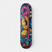 Graffiti-artige Lebensmittelzeichen auf Skateboard (Vorne)