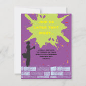 Graffiti Artist Bar Bat Mitzvah Einladung Party Ca (Vorderseite)