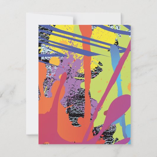 Graffiti Artist Bar Bat Mitzvah Einladung Party Ca (Rückseite)