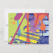 Graffiti Artist Bar Bat Mitzvah Einladungs-Antwort RSVP Karte (Rückseite)