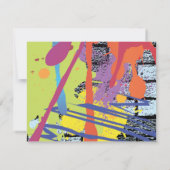 Graffiti Artist Girl Bat Mitzvah Einladungs-Antwor Einladung (Rückseite)