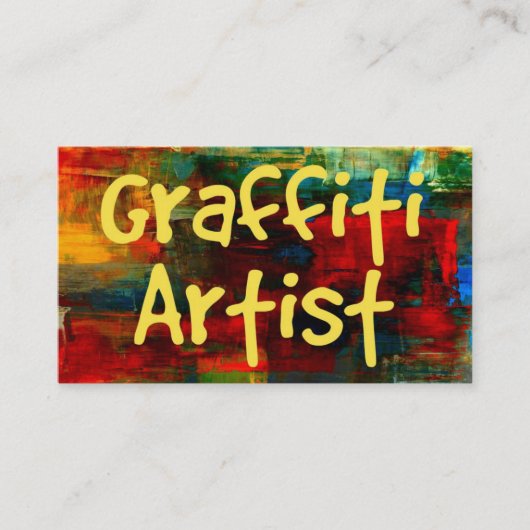 Graffiti Artist in Paint Business Card Visitenkarte (Vorderseite)