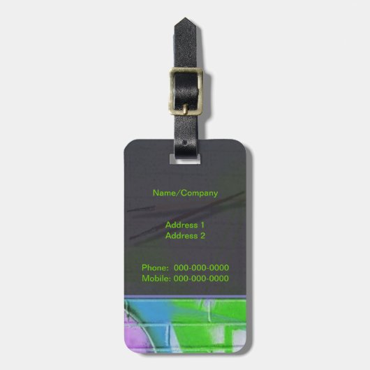Graffiti Artist Luggage Tag Gepäckanhänger (Vorderseite vertikal)