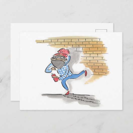 Graffiti Artist Postkarte (Vorne/Hinten)