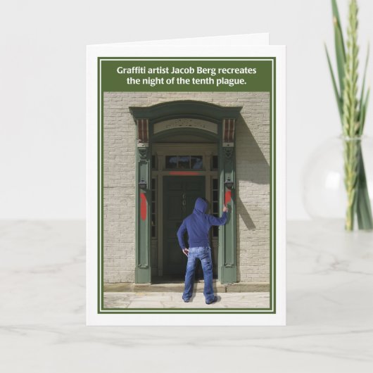 Graffiti Artist Tenth Plague Funny Passover Card Karte (Vorderseite)