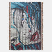 Graffiti Asian Girl Decke (Vorderseite Vertikal)