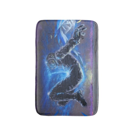 Graffiti Astronaut Badematte (Vorderseite Vertikal)