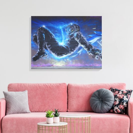 Graffiti Astronaut Leinwanddruck (Insitu (Wohnzimmer))