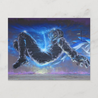Graffiti Astronaut Postkarte
