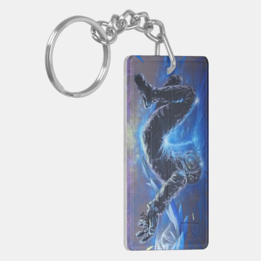 Graffiti Astronaut Schlüsselanhänger (Vorderseite links)