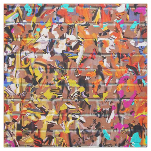 Graffiti auf Backstein Stoff (Muster)