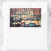 Graffiti auf dem Dach in Chinatown Rechteckiger Aufkleber (Tasche)