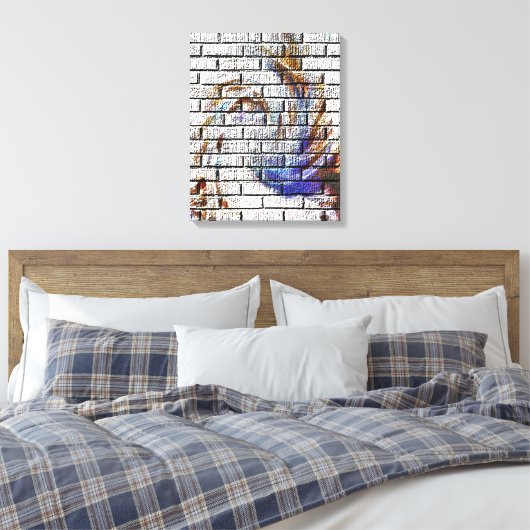 GRAFFITI AUF EINER BRICK WALL LEINWANDDRUCK (Insitu (Schlafzimmer))