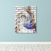 GRAFFITI AUF EINER BRICK WALL LEINWANDDRUCK (Insitu (Holzboden))