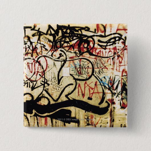Graffiti auf einer Wand Button (Vorderseite)