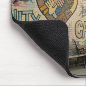 Graffiti auf einer Ziegelmauer Humanity-Mural Mousepad (Ecke)