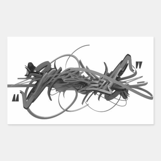 Graffiti-Aufkleber Rechteckiger Aufkleber (Vorderseite)