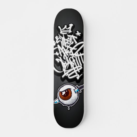Graffiti-Augendagger Skateboard (Vorne)