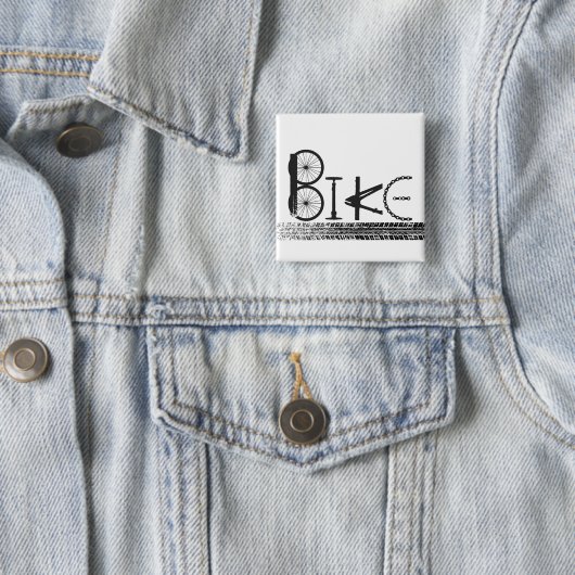 Graffiti aus Fahrradteilen mit Reißspuren Button (Beispiel)