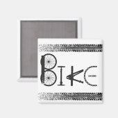 Graffiti aus Fahrradteilen mit Reißspuren Magnet (Vorderseite/Rückseite)