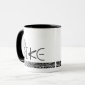 Graffiti aus Fahrradteilen mit Reißspuren Tasse (Vorderseite Links)