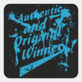 Graffiti Authentisch Originaler Sieger Grunge Spla Quadratischer Aufkleber (Vorderseite)