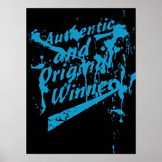 Graffiti Authentischer Original Gewinner Grunge Sp Poster (Vorne)
