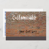 Graffiti-Backsteinmauer kundengerecht Einladung (Vorne/Hinten)