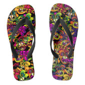 Graffiti Badesandalen (Fußbett)