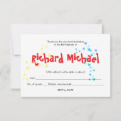 Graffiti Bar Mitzvah UAWG RSVP Karte (Rückseite)