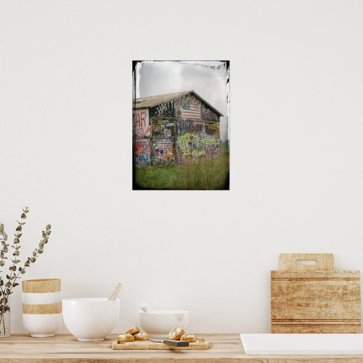 Graffiti Barn Poster (Küche)