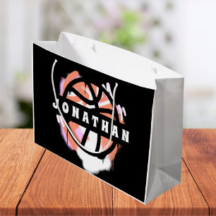 Graffiti Basketball Theme Benutzerdefinierter Spie Große Geschenktüte