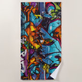 Graffiti Beach Handtuch (Vorderseite)
