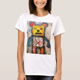 Graffiti Bear Brushstroke painting art T-Shirt