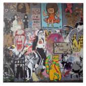 Graffiti, Berlin, Deutschland Fliese (Vorderseite)