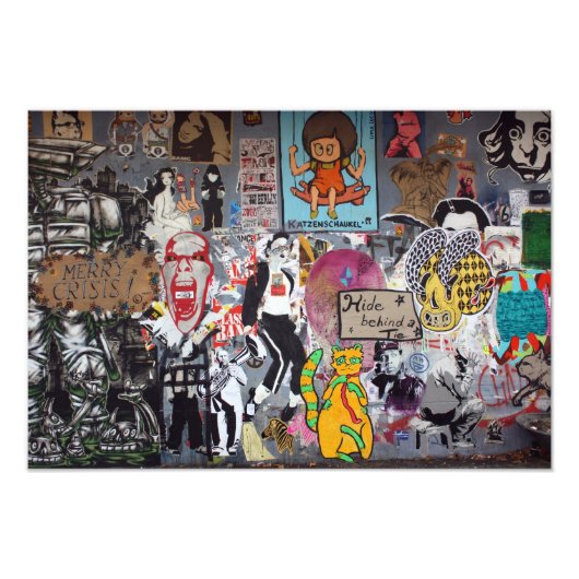 Graffiti, Berlin, Deutschland Fotodruck (Vorne)