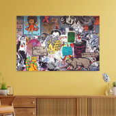 Graffiti, Berlin, Deutschland Leinwanddruck (Insitu (Wohnzimmer))