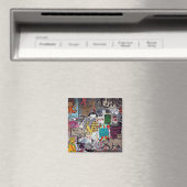 Graffiti, Berlin, Deutschland Magnet (In Situ (Geschirrspüler))
