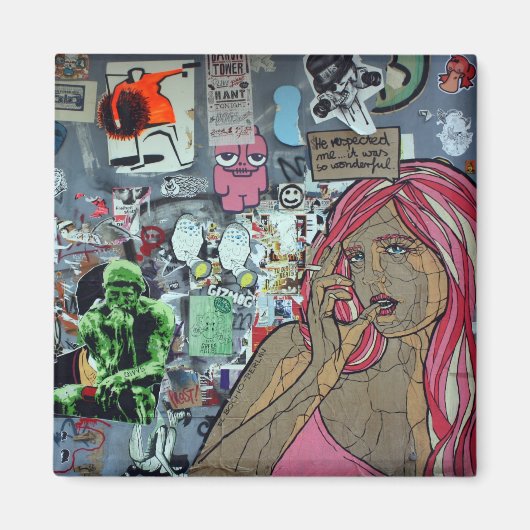 Graffiti, Berlin, Deutschland Magnet (Vorne)