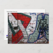 Graffiti, Berlin, Deutschland Postkarte (Vorne/Hinten)