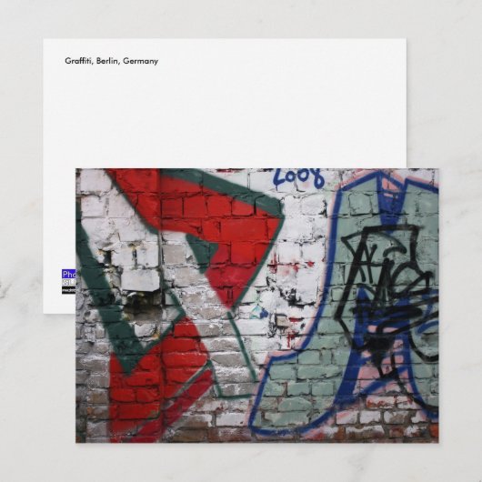 Graffiti, Berlin, Deutschland Postkarte (Vorne/Hinten)