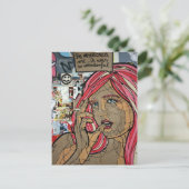 Graffiti, Berlin, Deutschland Postkarte (Stehend Vorderseite)