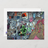 Graffiti, Berlin, Deutschland Postkarte (Vorne/Hinten)